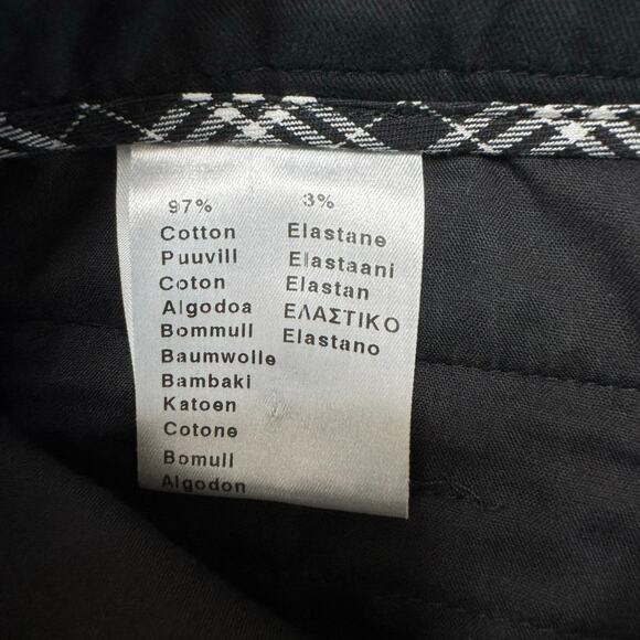 BURBERRY GOLF Black Brocade Straight Leg Pants Size 8 US Womens Cotton Spandex - Picture 7 of 10